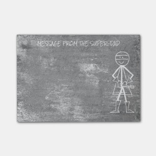 Message from Dad Father - Grey Stone Cement Hero Post-it Notes