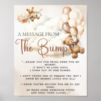 MESSAGE FROM THE BUMP Baby Shower GAME