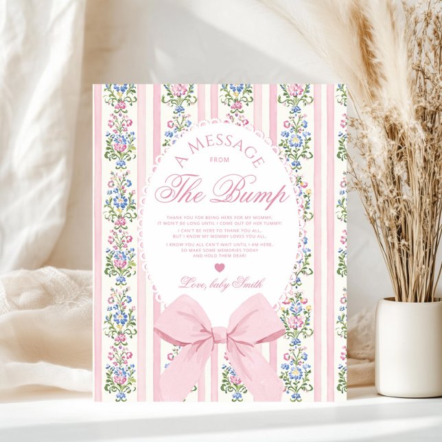 Message from the bump Love Shack Baby shower Poster (Creator Uploaded)