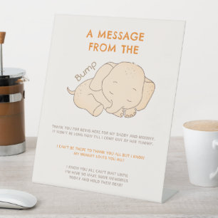 Message from the Bump Pedestal Sign