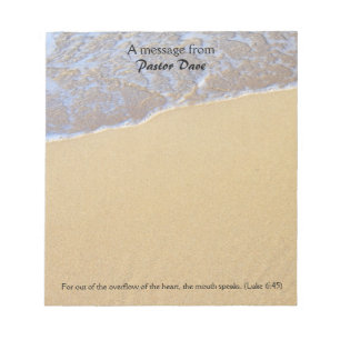 Message From The Pastor, Beach Sand Note Paper