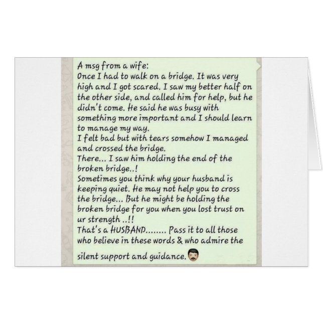 Message from wife (Front Horizontal)