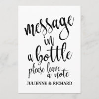 Message in a Bottle Affordable Wedding Sign