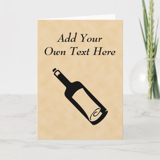 Message in a bottle. card (Front)