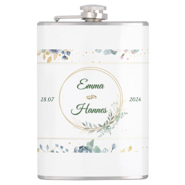 Message in a Bottle Hip Flask (Front)