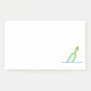 Message in a bottle post-it notes