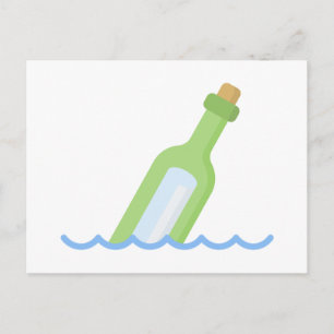 Message in a bottle postcard