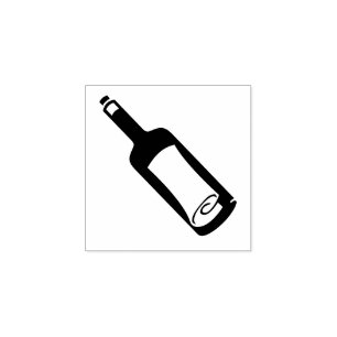 "Message in a Bottle" Rubber Stamp