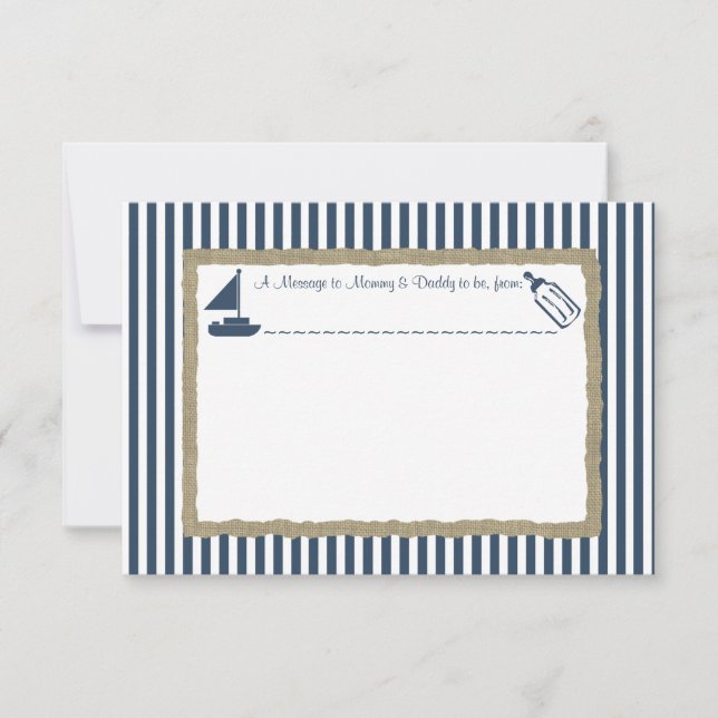 Message in A Bottle Sail boat Baby Shower (Front)