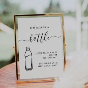 Message in a Bottle Sign   Wedding Guest Book