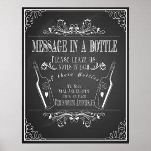 "Message in a bottle" wedding guest book