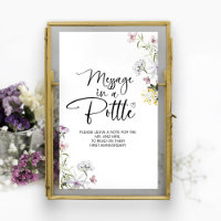 Message in a Bottle Wedding Guest Book Sign