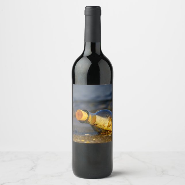 Message In A Bottle Wine Label (Front)