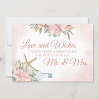 Message in Bottle Floral Beach