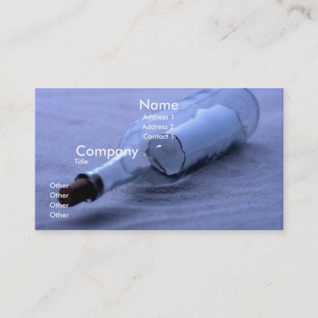 Message in the Sand Business Card (Front)