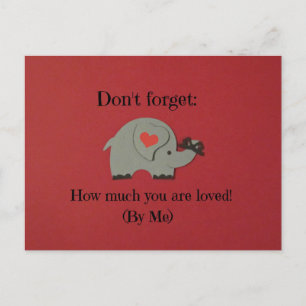 Message of love for someone special. postcard