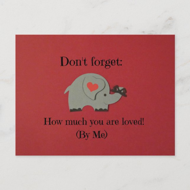 Message of love for someone special. postcard (Front)