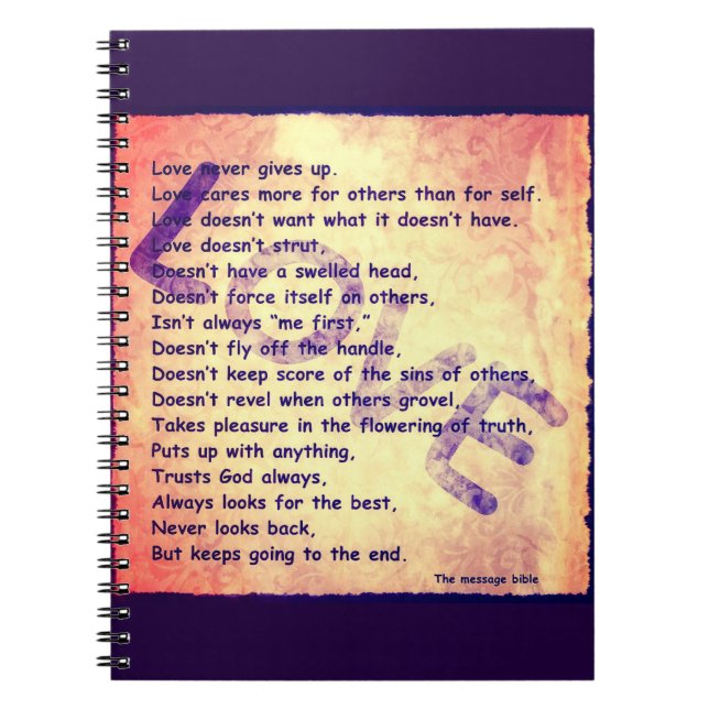 Message of Love Notebook (Front)