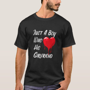Message Of Love Red Heart Boy Valentine's Day T-Shirt