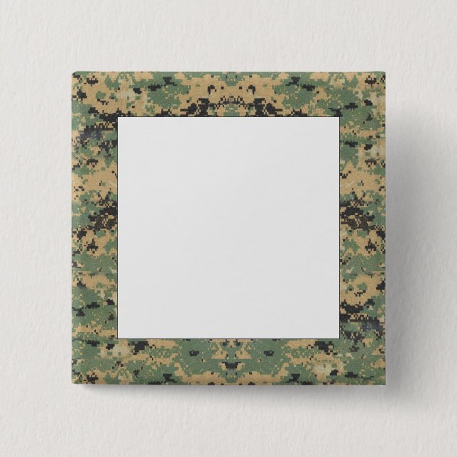 Message on Camo 15 Cm Square Badge (Front)