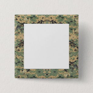 Message on Camo 15 Cm Square Badge