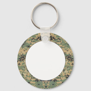 Message on Camo Key Ring