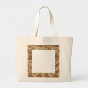 Message on Camo Large Tote Bag