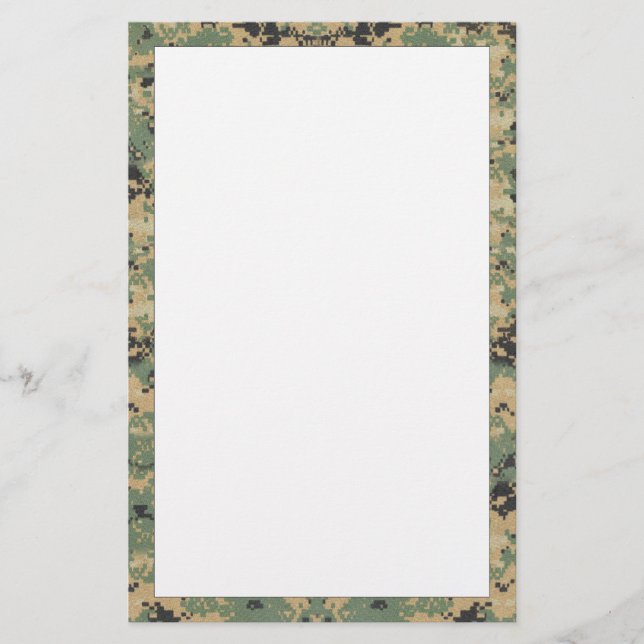 Message on Camouflage Stationery (Front)