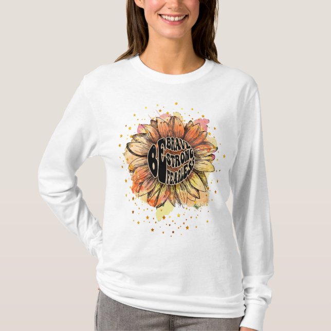 Message Tee for Women Be Brave Be Strong (Front)