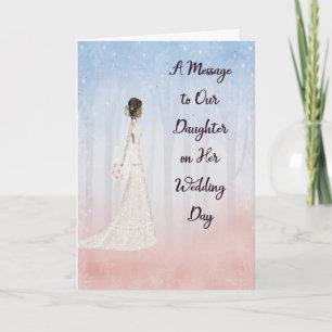 Message to Black Daughter on Wedding Day Card