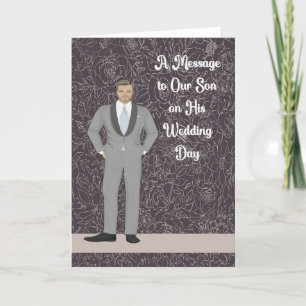 Message to Son on Wedding Words Added by You Card