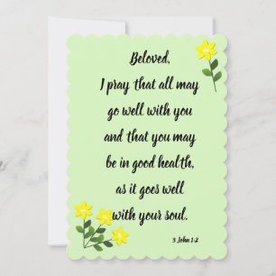 Messages for Beloved 3 John 1:2 Flat Card