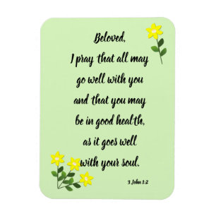 Messages for Beloved 3 John 1:2 Photo Magnet