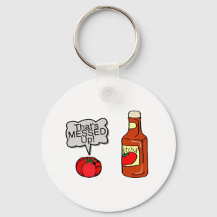 Messed Up Ketchup Key Ring