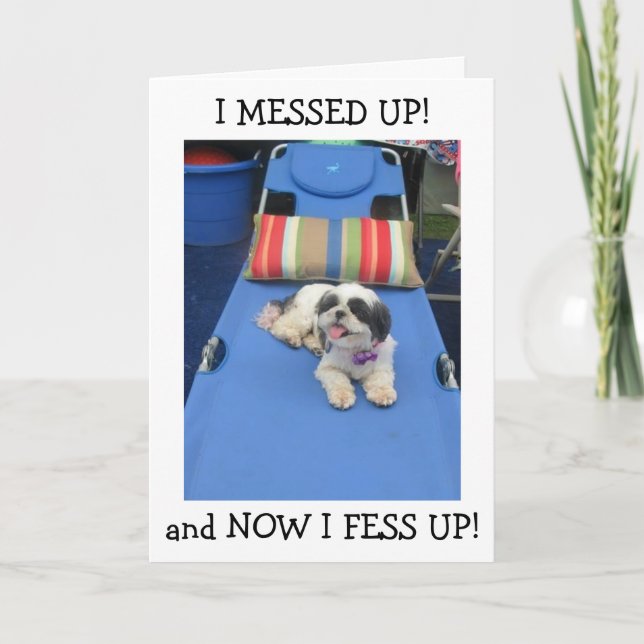 MESSED UP / TOO LATE TO SAY "HAPPY BIRTHDAY!" CARD (Front)