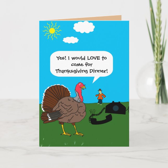 Messed up Turkey Dinner Holiday Card (Front)