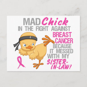 Messed With My Sister-In-Law 3L Breast Cancer Postcard
