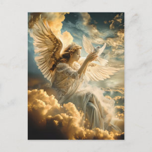 Messengers of Peace Angel with White Dove Postcard