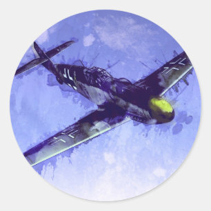 Messerschmitt Bf 109 Classic Round Sticker