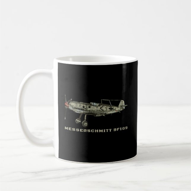 Messerschmitt Bf 109 German World War 2 Aeroplane  Coffee Mug (Left)