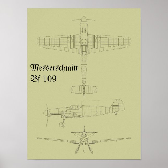 Messerschmitt Bf 109 Poster (Front)