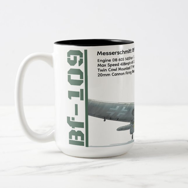 Messerschmitt Bf 109G-2 Two-Tone Coffee Mug (Left)