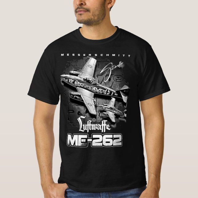 Messerschmitt ME-262 Luftwaffe Aircraft T-Shirt (Front)