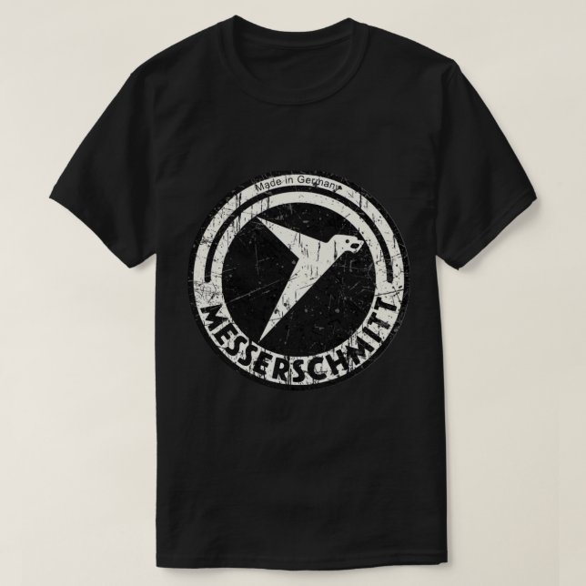 Messerschmitt WW2 German Vintage Aircraft Company  T-Shirt (Design Front)