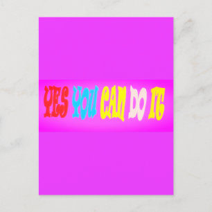MESSGE BRIGHT COLORS TO IMPROVE AND ENCOURAGE POSTCARD