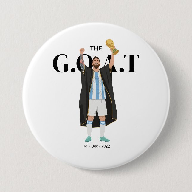 Messi World Cup Champion  7.5 Cm Round Badge (Front)