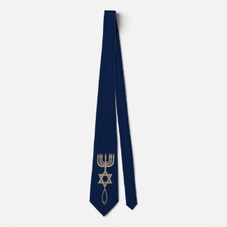 Messianic Jew Christian Jewish Yeshua Navy Tie