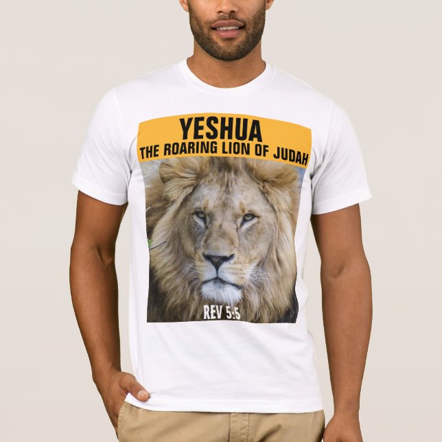 MESSIANIC JEWISH T-SHIRTS, YESHUA ROARING LION T-Shirt (Front)