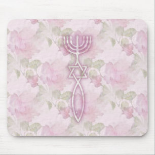 Messianic Seal Floral Mousepad