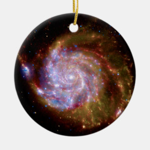 Messier 101 Spiral Galaxy - Hubble Telescope Photo Ceramic Ornament